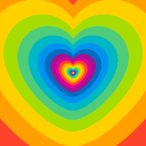 Serca w kolorach tęczy